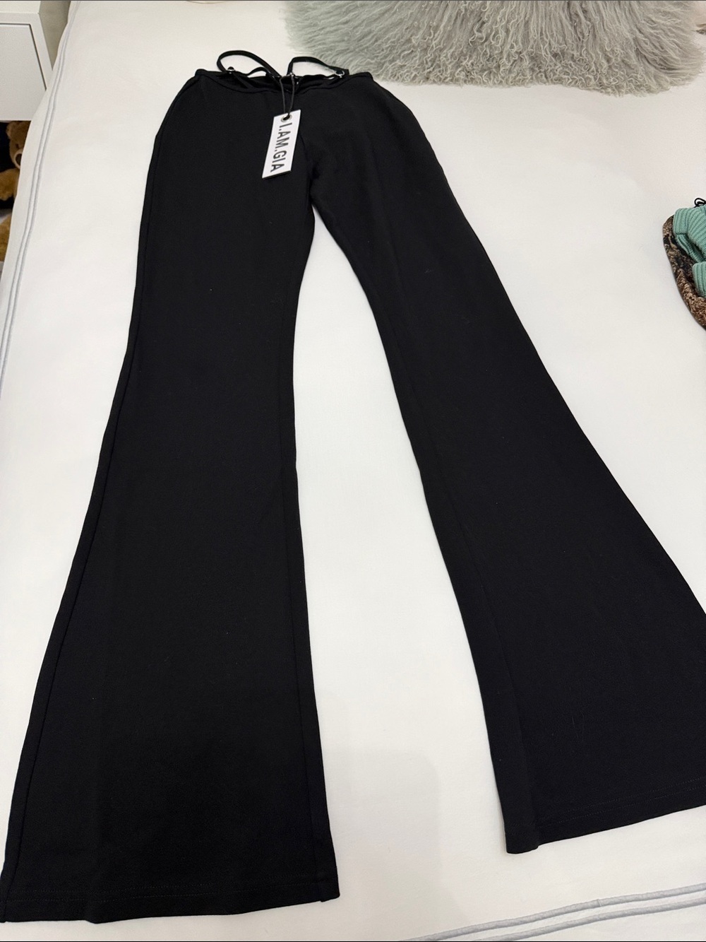 I.AM.GIA Black High-Rise Wide Leg Pants